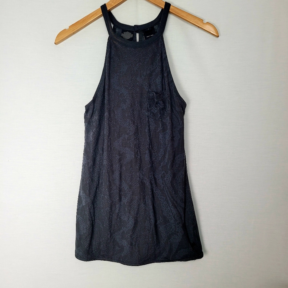 HARLEY DAVIDSON Gray Sheer Tank Top
